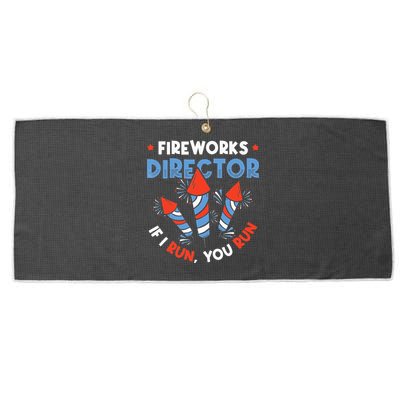 Fireworks Director If I Run You Run Pyrotechnician Large Microfiber Waffle Golf Towel