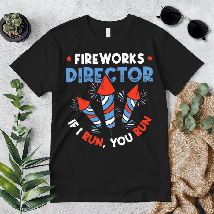 Fireworks Director If I Run You Run Pyrotechnician Premium T-Shirt