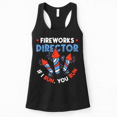 Fireworks Director If I Run You Run Pyrotechnician Womens Tank Top