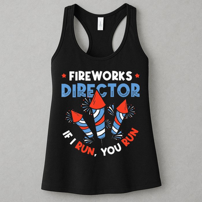 Fireworks Director If I Run You Run Pyrotechnician Womens Tank Top