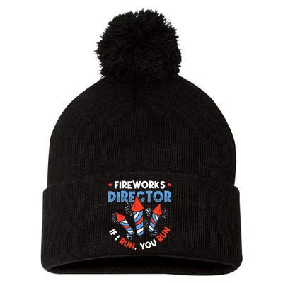 Fireworks Director If I Run You Run Pyrotechnician Pom Pom 12in Knit Beanie