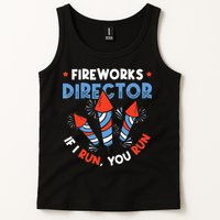 Fireworks Director If I Run You Run Pyrotechnician Tank Top