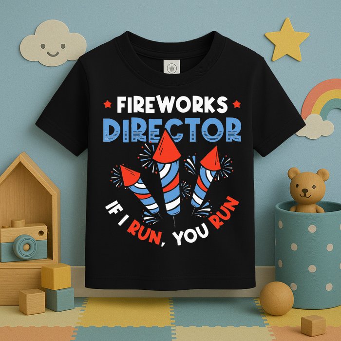 Fireworks Director If I Run You Run Pyrotechnician Toddler T-Shirt