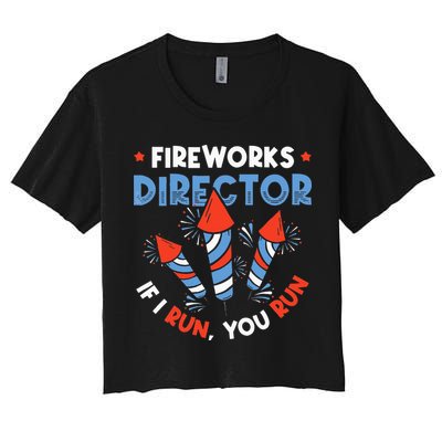 Fireworks Director If I Run You Run Pyrotechnician Crop Top
