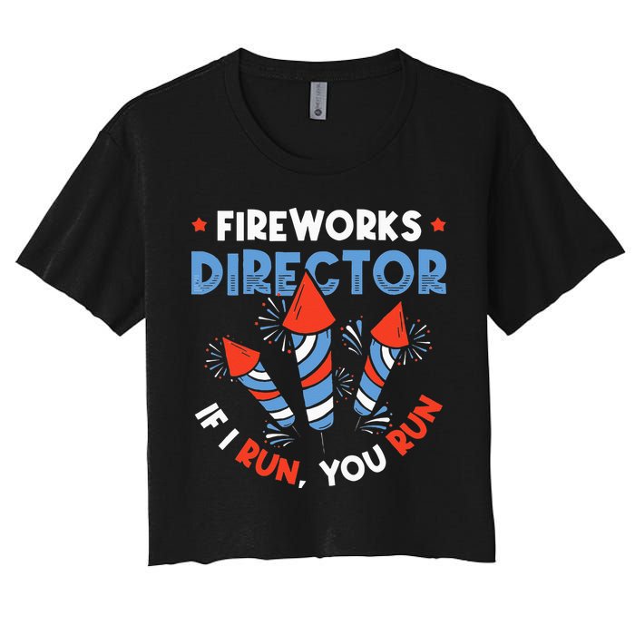 Fireworks Director If I Run You Run Pyrotechnician Crop Top