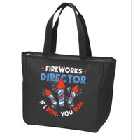 Fireworks Director If I Run You Run Pyrotechnician Zip Tote Bag