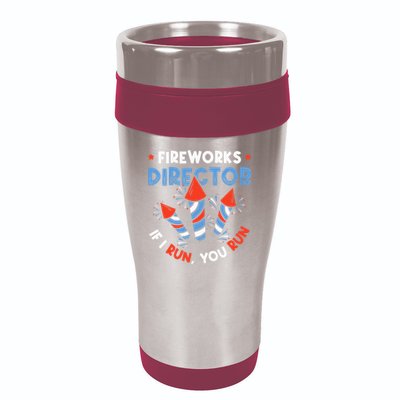 Fireworks Director If I Run You Run Pyrotechnician 16oz Travel Tumbler