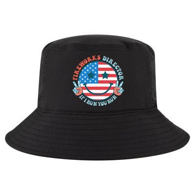 Fireworks Director If I Run You Run Funny 4th Of July Cool Comfort Performance Bucket Hat