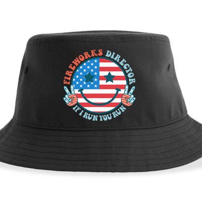 Fireworks Director If I Run You Run Funny 4th Of July Sustainable Bucket Hat