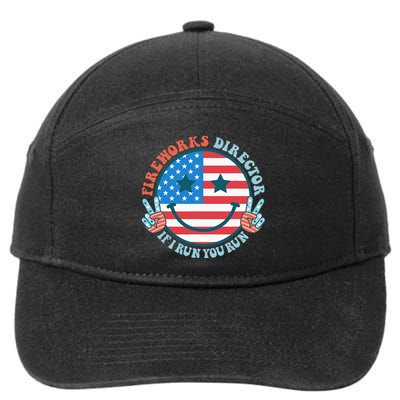 Fireworks Director If I Run You Run Funny 4th Of July 7-Panel Snapback Hat