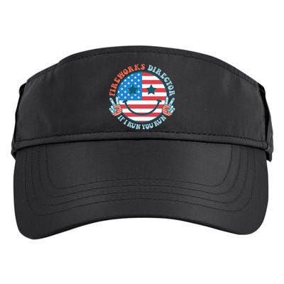 Fireworks Director If I Run You Run Funny 4th Of July Adult Drive Performance Visor