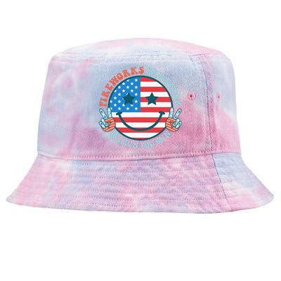 Fireworks Director If I Run You Run Funny 4th Of July Tie-Dyed Bucket Hat