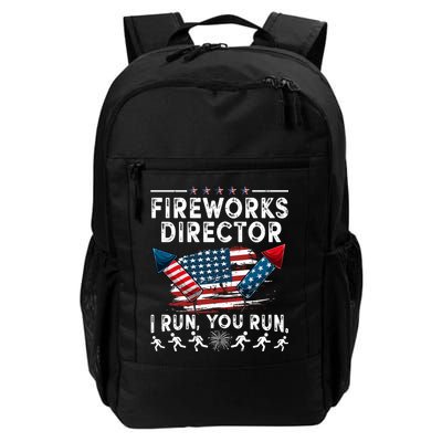 Fireworks Director I Run You Run Flag Funny 4th Of July Backpack