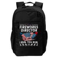 Fireworks Director I Run You Run Flag Funny 4th Of July Backpack