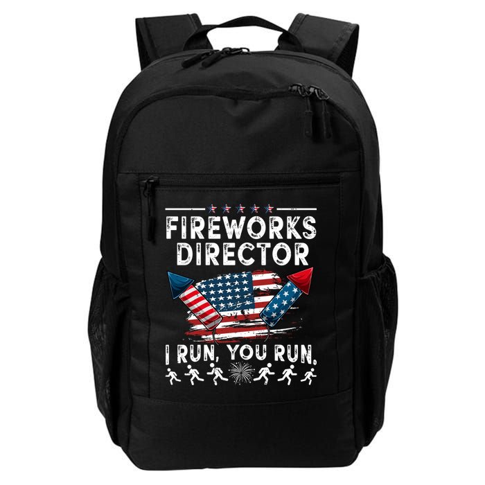 Fireworks Director I Run You Run Flag Funny 4th Of July Backpack