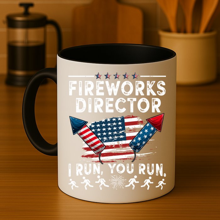 Fireworks Director I Run You Run Flag Funny 4th Of July Mug