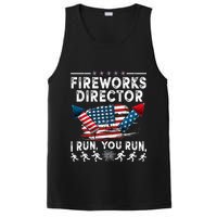 Fireworks Director I Run You Run Flag Funny 4th Of July PosiCharge Competitor Tank