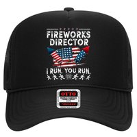 Fireworks Director I Run You Run Flag Funny 4th Of July Trucker Hat