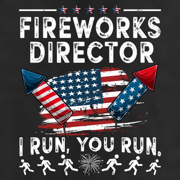 Fireworks Director I Run You Run Flag Funny 4th Of July Microfiber Hand Towel