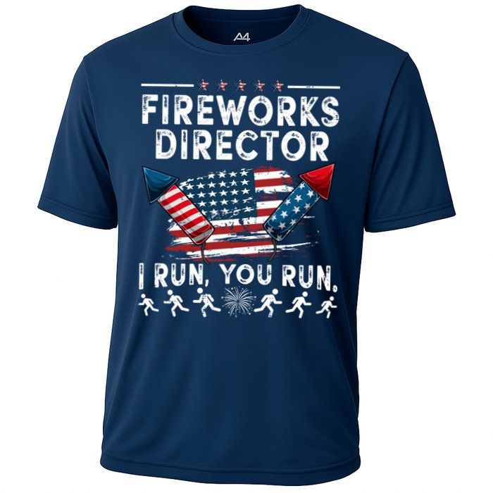 Fireworks Director I Run You Run Flag Funny 4th Of July Performance Shirt