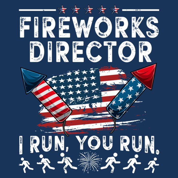 Fireworks Director I Run You Run Flag Funny 4th Of July Sustainable Bucket Hat