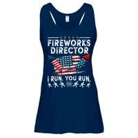Fireworks Director I Run You Run Flag Funny 4th Of July Ladies Essential Flowy Tank