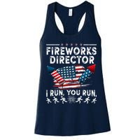 Fireworks Director I Run You Run Flag Funny 4th Of July Womens Tank Top