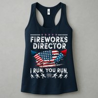 Fireworks Director I Run You Run Flag Funny 4th Of July Womens Tank Top