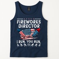Fireworks Director I Run You Run Flag Funny 4th Of July Tank Top