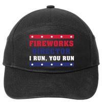 Fireworks Director I Run You Run | 4th Of July 7-Panel Snapback Hat
