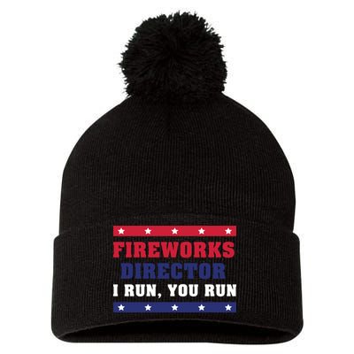 Fireworks Director I Run You Run | 4th Of July Pom Pom 12in Knit Beanie