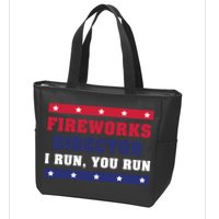 Fireworks Director I Run You Run | 4th Of July Zip Tote Bag