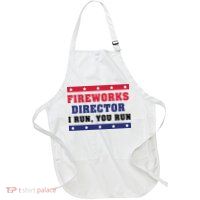 Fireworks Director I Run You Run | 4th Of July Full-Length Apron With Pockets