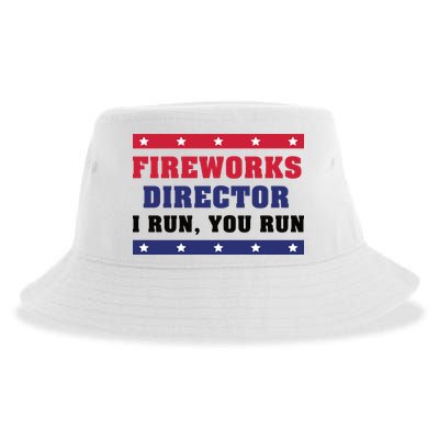 Fireworks Director I Run You Run | 4th Of July Sustainable Bucket Hat