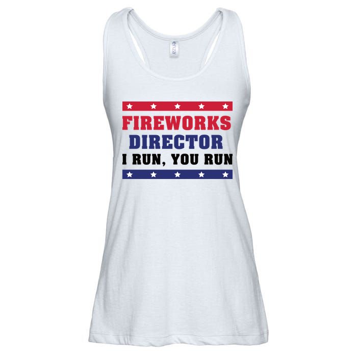 Fireworks Director I Run You Run | 4th Of July Ladies Essential Flowy Tank