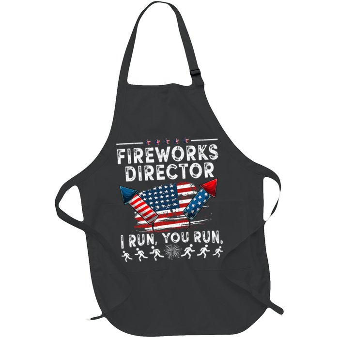 Fireworks Director I Run You Run Flag Funny 4th Of July Apron