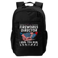 Fireworks Director I Run You Run Flag Funny 4th Of July Backpack