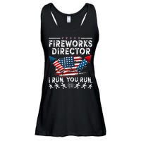 Fireworks Director I Run You Run Flag Funny 4th Of July Ladies Essential Flowy Tank