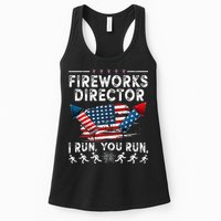 Fireworks Director I Run You Run Flag Funny 4th Of July Womens Tank Top