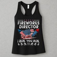 Fireworks Director I Run You Run Flag Funny 4th Of July Womens Tank Top
