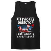 Fireworks Director I Run You Run Flag Funny 4th Of July PosiCharge Competitor Tank