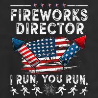 Fireworks Director I Run You Run Flag Funny 4th Of July Microfiber Hand Towel