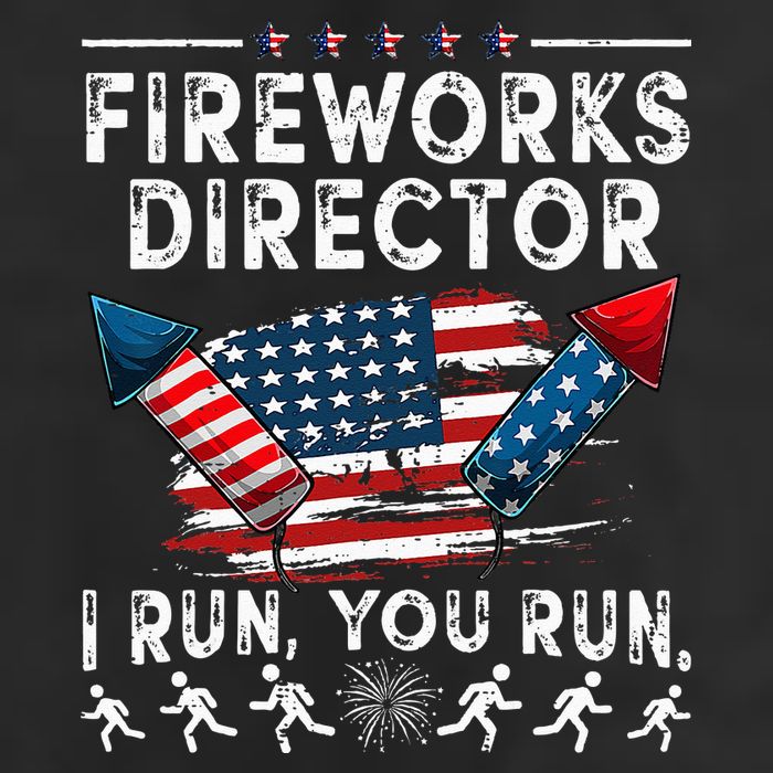 Fireworks Director I Run You Run Flag Funny 4th Of July Microfiber Hand Towel