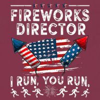 Fireworks Director I Run You Run Flag Funny 4th Of July 16oz Travel Tumbler