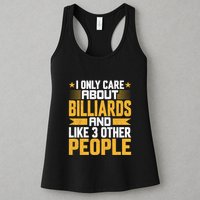 Father's Day I Only Care About Billiards Pool And Like Other 3 Peop Le For Dad Womens Tank Top