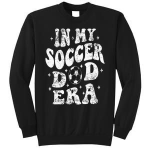 Fathers Day In My Soccer Dad Era Groovy Funny Cheer Dad Sweatshirt