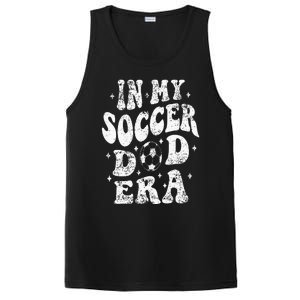 Fathers Day In My Soccer Dad Era Groovy Funny Cheer Dad PosiCharge Competitor Tank