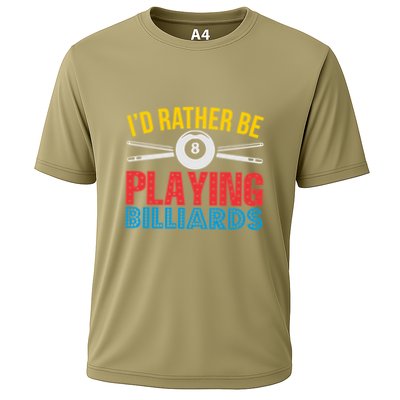 Father's Day I'd Rather Be Playing Billiards Gift For Dad Performance Shirt