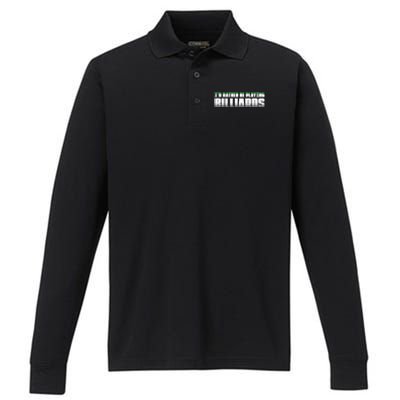 Father's Day I'd Rather Be Playing Billiards Perfect Pool Player Gift For Dad Performance Long Sleeve Polo