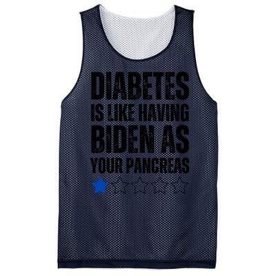 Funny Diabetes Is Like Having Biden As Your Pancreas Mesh Reversible Basketball Jersey Tank